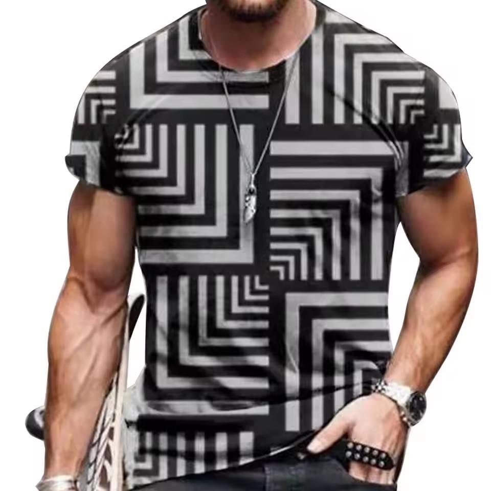 Men's Vintage Oversized Short Sleeve T Shirts  Summer Harajuku Ethnic Style 3D Print O Collared Graphic T-Shirt
