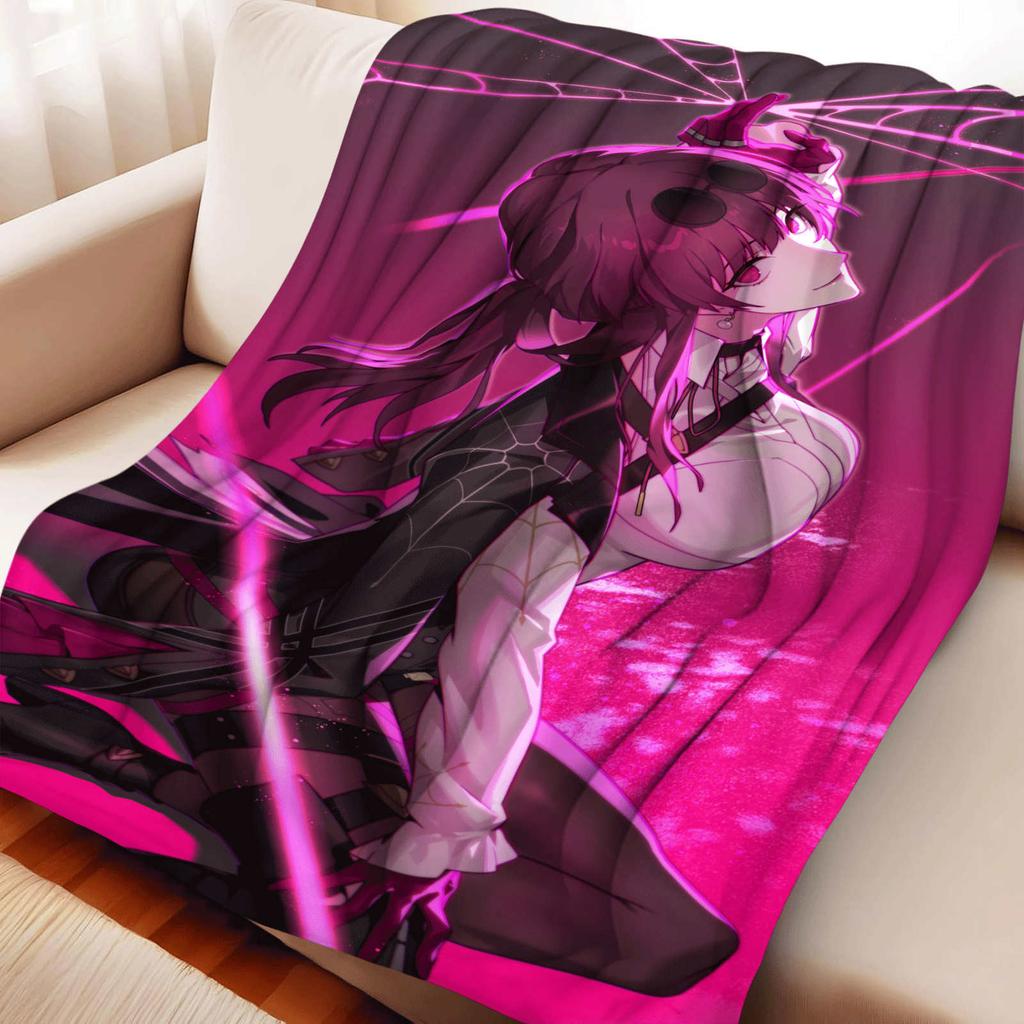 Cartoon Honkai Star Rail Kafka Flannel Blanket Cover Warmth Soft Anime Blanket Multifunctional Decor Home Universal Blankets