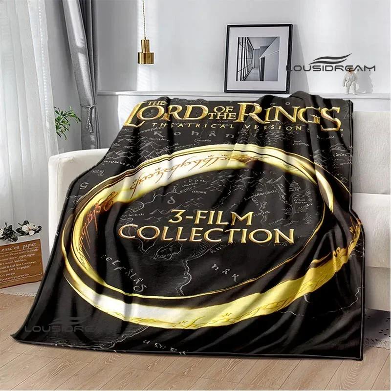 L-Lord of the Rings Printed Blanket Warm Flannel Blankets Soft and Comfortable Home Travel Blanket Bed Linings Birthday Gift