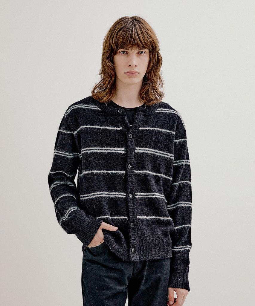Lmood Theo Striped Mohair Wool Cardigan (3 Colors)