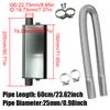 60cm Car Air Diesel Parking Heater Exhaust Pipe Tube Hose 24mm Air Filter Muffler Silencer With Clip Kit For Webasto Eberspacher