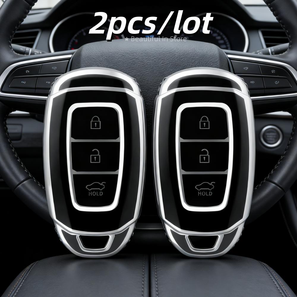 

2pcs/lot Car Key Case Covers For Hyundai I30 Ix35 KONA Encino Solaris Azera Grandeur Ig Accent Santa Fe Palisade