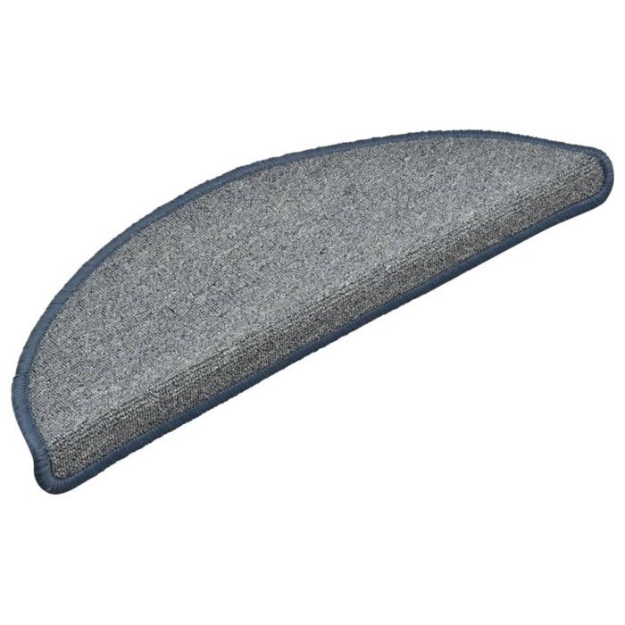 VidaXL Stair Treads 15 Pieces 56 X 17 X 3 Cm Light Grey and Blue Semicircular 322374