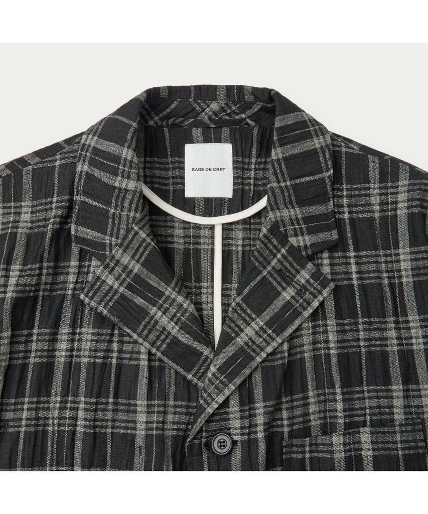 Series Sage De Cret Linen Check Tailored Jacket Svjam26552Bkx