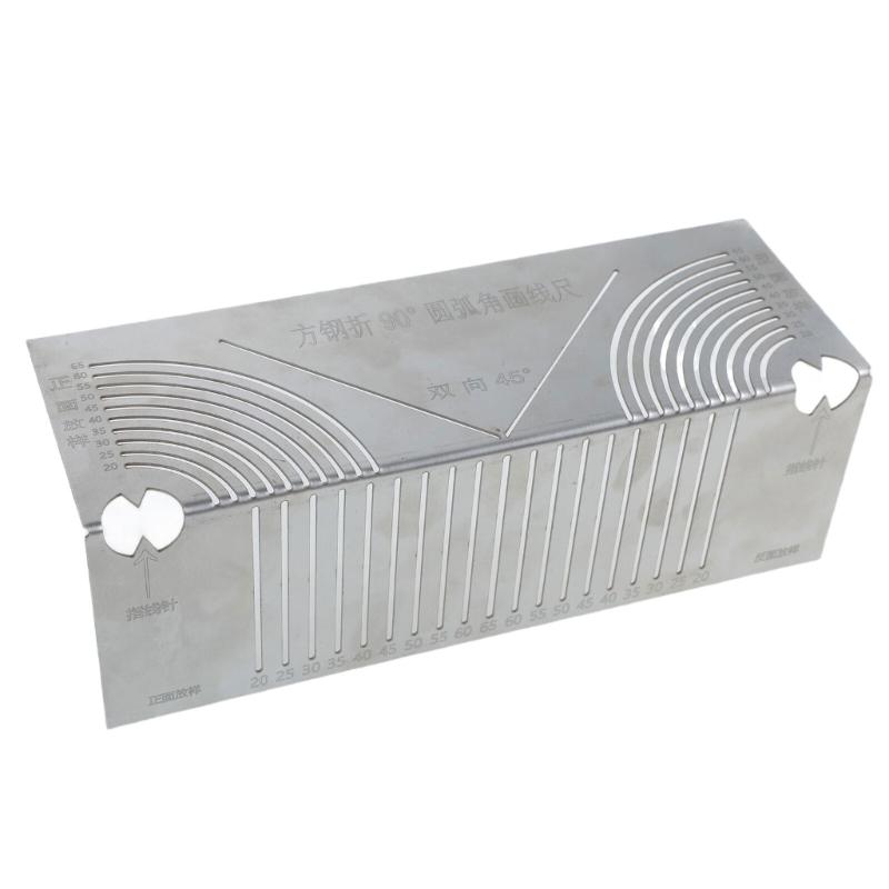 Folding Right Angles Drawing Tool Line Drawing Ruler Tool Square Tube Multifunctional Corner Drawing Ruler Line Drawer