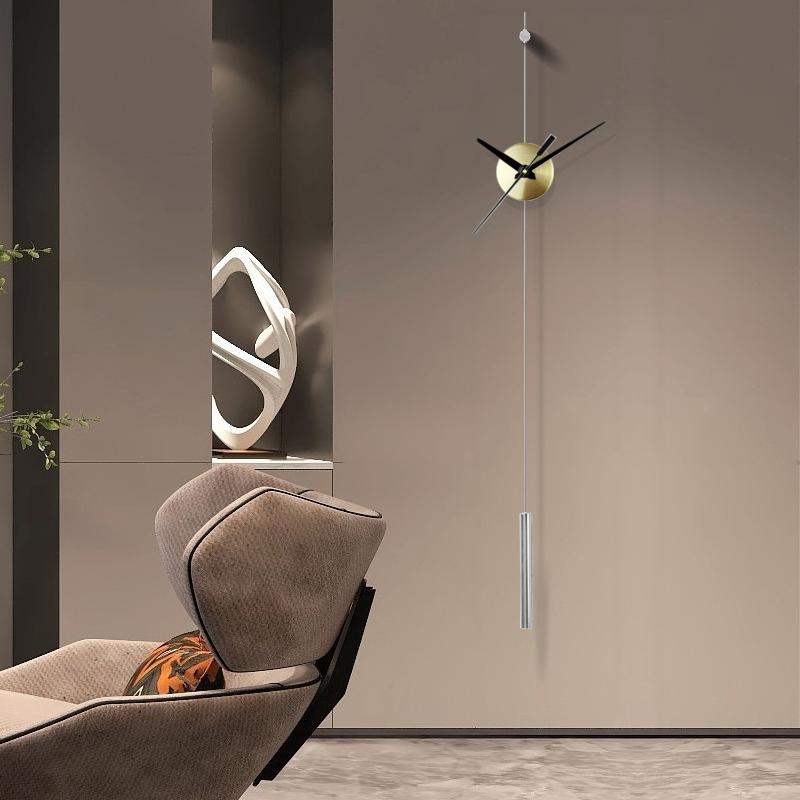 Morden Wall Clocks Metal Watches Silent Clocks Round Wall Decoration Products Creative Light Luxury Artistic Unique Design