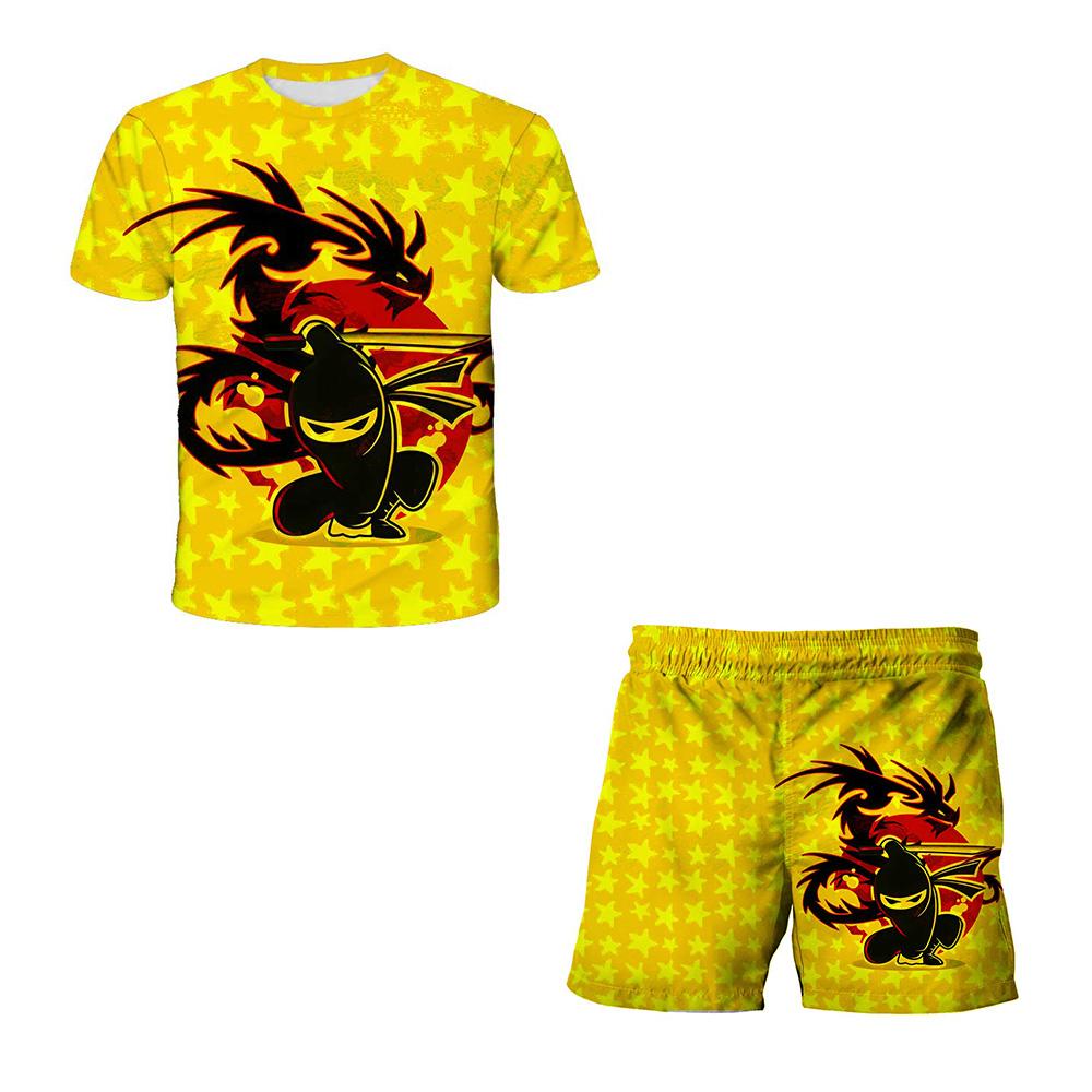 

Детский комплект: футболки + шорты, модная одежда, детский костюм с принтом для маленьких девочек, костюмы-футболки, повседневная детская одежда 100