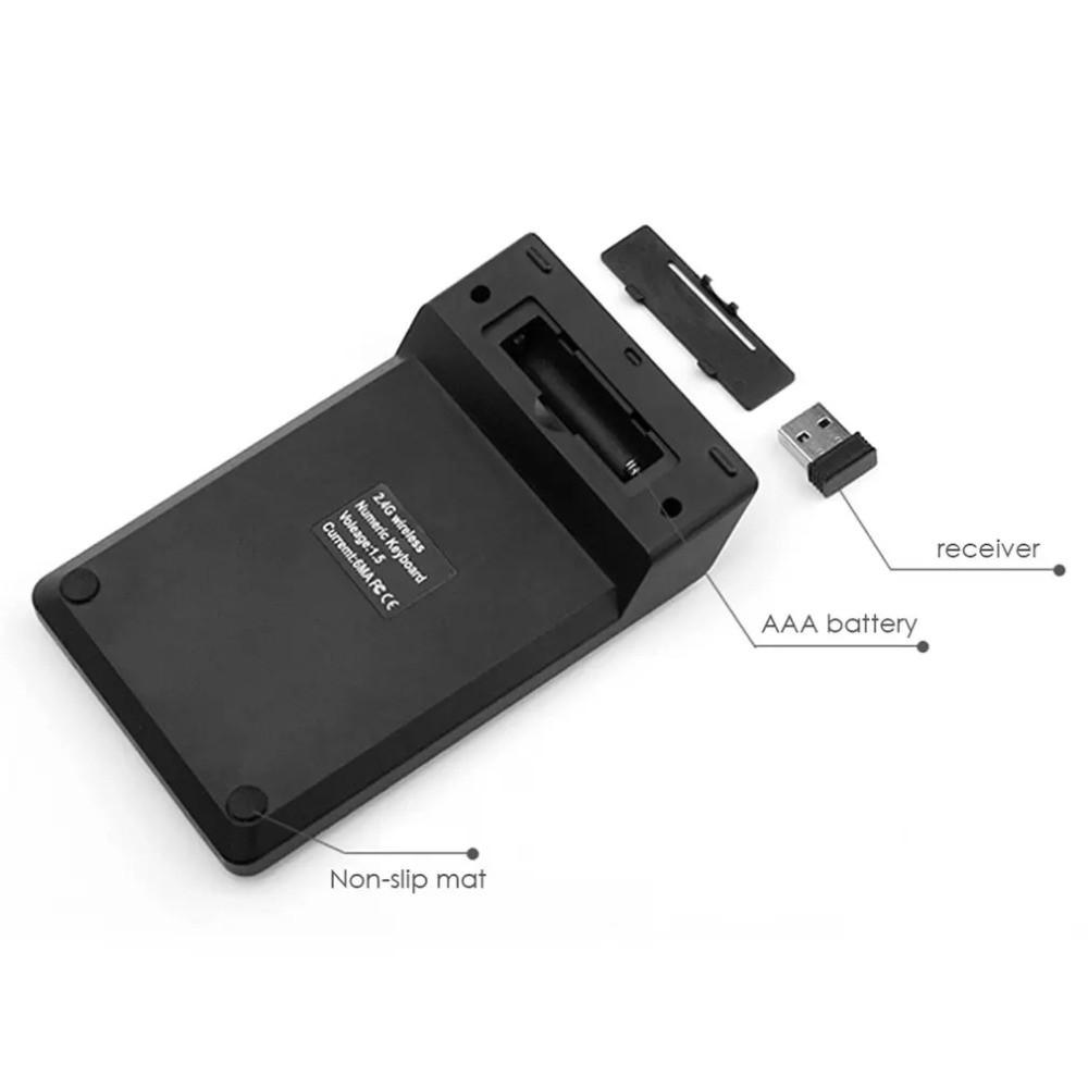 Slim Design Mini Digital Keypad 18 Keys Wireless Numeric Keypad Wireless Keyboard Accounting