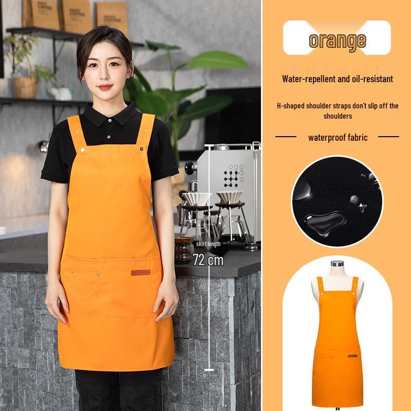 Custom Printed Waterproof and Oil-Proof Apron – Dirt-Resistant, Ideal for Milk Tea and Coffee, Great as Gift or Promotional Item.