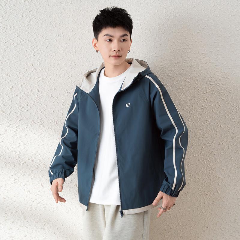 

TonLion 2025 Spring Men s Color-block Hooded Jacket L