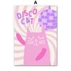 Disco Cat Route Butterfly Flowers Cactus Wall Art Canvas Painting Nordic Posters Prints Abstract Wall Pictures Living Room Decor