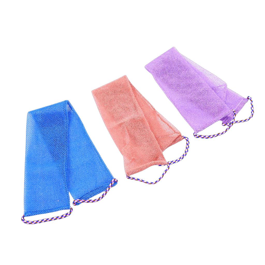 African Exfoliating Net Sponge with Handles   Cleansing   Washcloth Back Scrubber for Shower