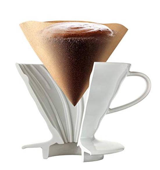 Hario V60 Ceramic Dripper 02 Set pro 1-4 šálky Bílá Vyrobeno v Japonsku XVDD-3012W