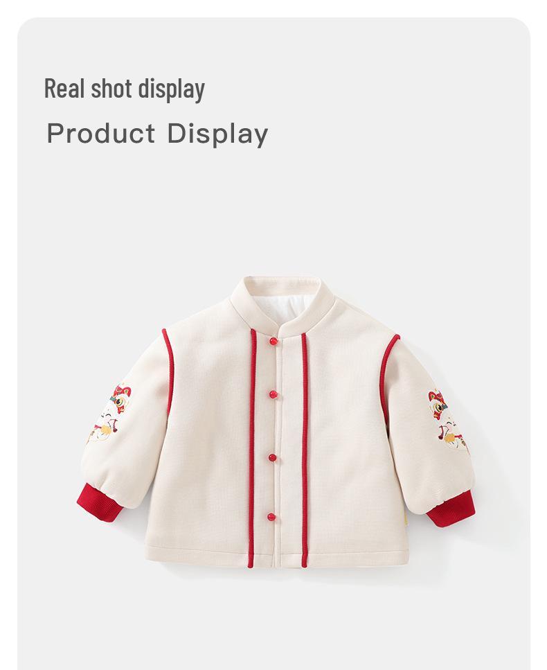 DUUDUU 2025 Chinese New Year Toddler Padded Cotton Clothes - Girls' Winter Outerwear