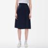 Fila Solid Color Woven Pleated Midi Skirt Women Skirts Legendary-Blue F11W221304FNV