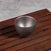 1/4Pcs Double-Layer Small Tea Cups Pure Titanium Outdoor Portable Traveling Picnic Cookware Single-Person Tea Cup Hiking Tea Cup