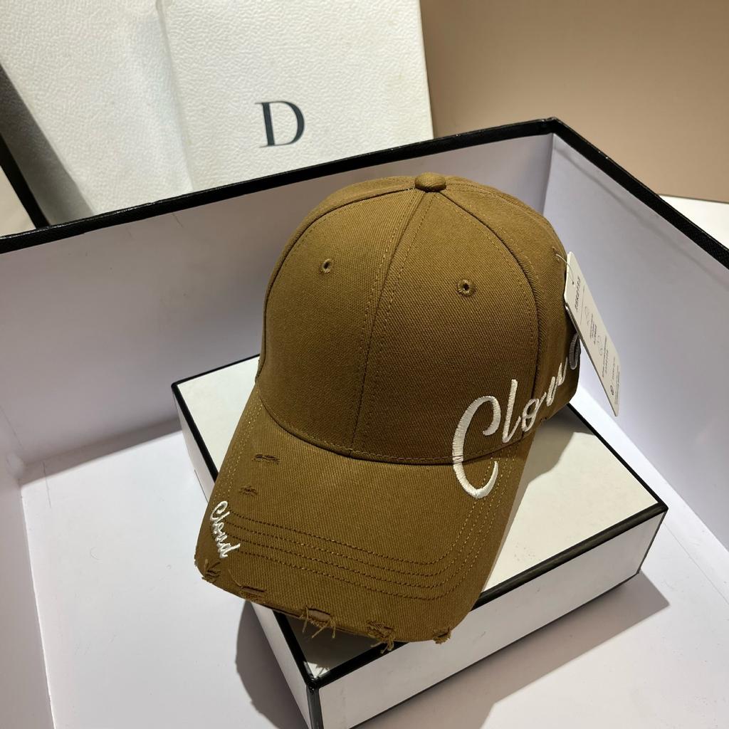 Vintage Letter Embroidery Baseball Cap Adjustable Big Head Outdoor Sports Hiking Hip-Hop Hat Versatile Fashion Snapback Sun Hats