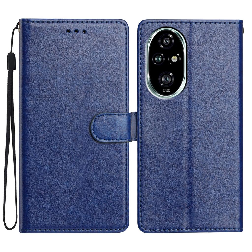 For Honor 200 Pro 5G Leather Phone Case Wallet Stand Cover with Handy Strap