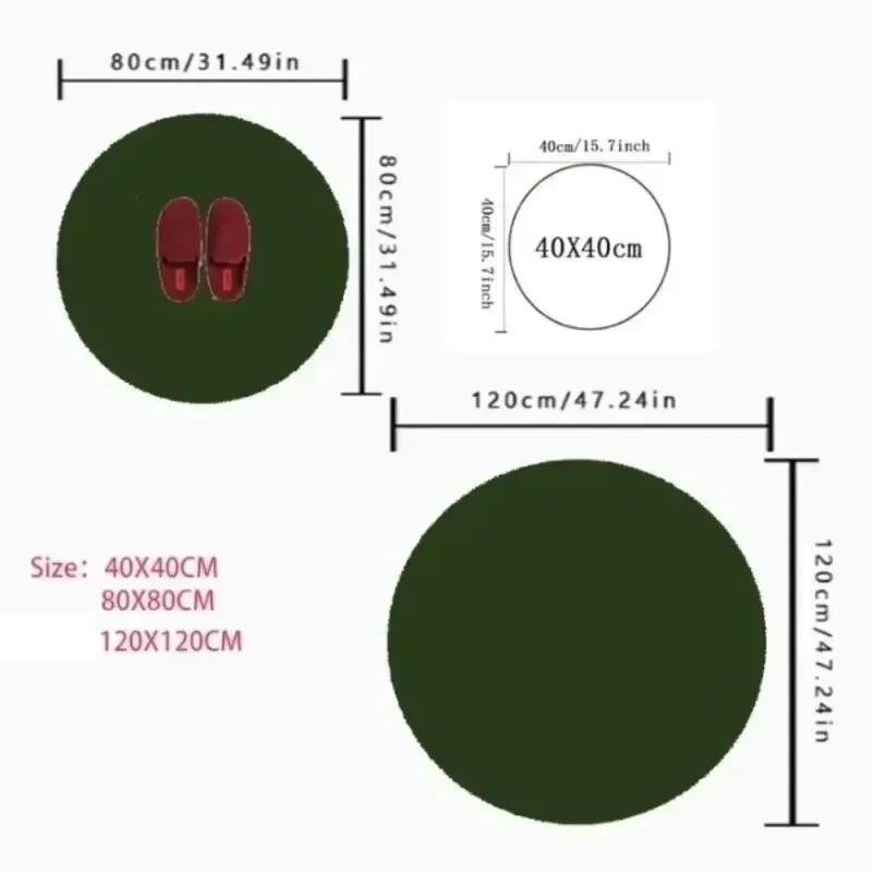 Creative Citrus Fruit Print Round Carpet Soft Anti-slip Wear-resistant Used As Round Mat for Living Rooms Creativity Circle Rug