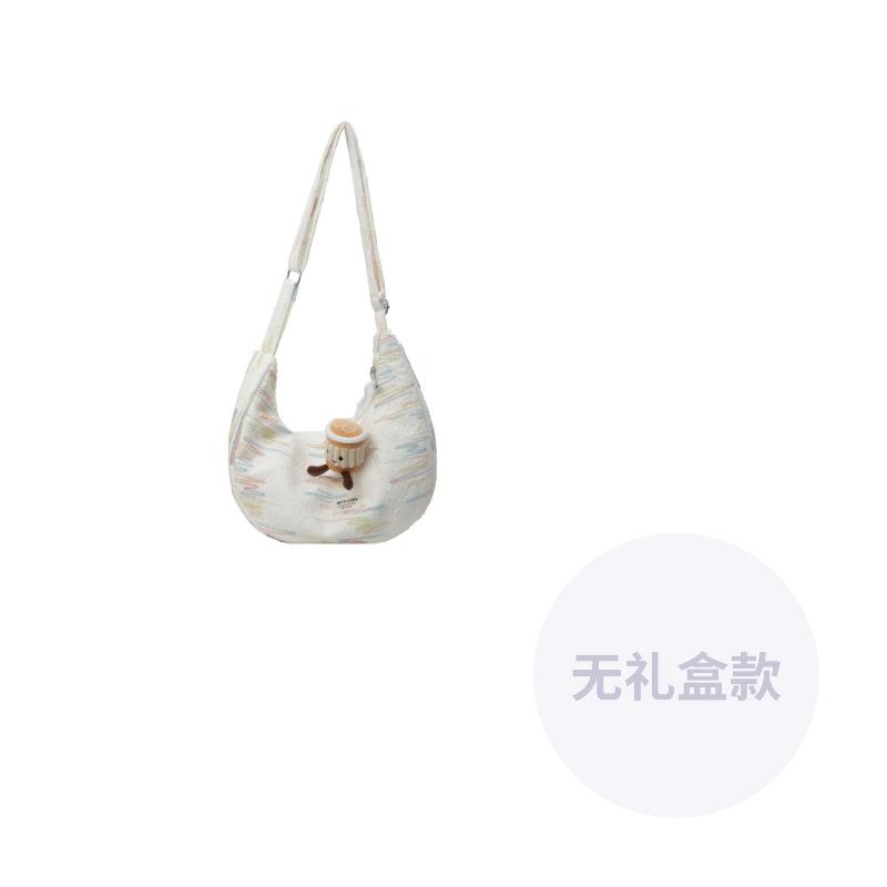 

Новая нейлоновая сумка-слинг DCLOUD, сумка через плечо, сумка на одно плечо, сумка-пельмень, женская, черная/экрю/желтая/розовая HF6250 35.1*6.1*30.0CM