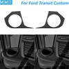 For Ford Transit Custom V363 2024 2025 Carbon Fiber Central Control Water Cup Holder Panel Cover Trim Car Accessories Sticker