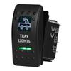 12V/24V Marine Rocker Switch Green LED SPST ON-OFF DPDT ON-OFF-ON Momentary Toggle for 4x4 Off-Road RZR ATV ARB Carling Style