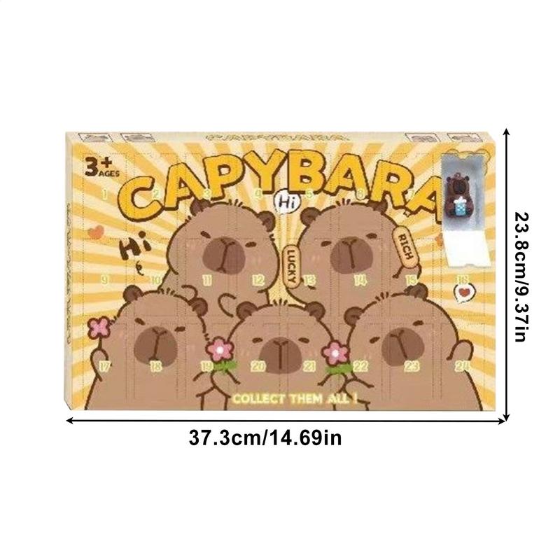 Countdown Calendar for Kids 2025 Christmas Countdown Calendars with 3D Capybara Capybara Animal Toys Cute Decorative Home Decor