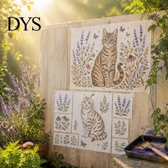 Schmetterlingsschablonen zum Malen Wiederverwendbare Gartenschablone, Tierblumen-Schablonen-Set, mit dekorativen Zäunen Kolibri Einhorn Rabe, Außenbereich