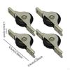 4 Pieces Push Pull Window Pulley Door Rollers Bathroom Slot Wheel Silent Sliding Doors Wheels