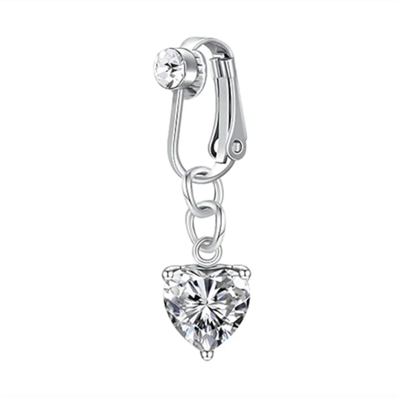 Non-Piercing Butterfly Fake Belly Piercing Butterfly Clip On Umbilical Navel Crystal Fake Piercing Fake Clip Belly Button Rings