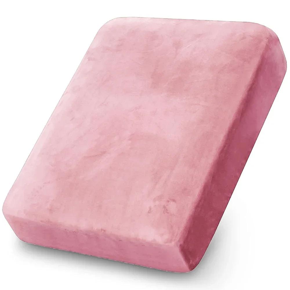 

Мягкие бархатные чехлы для дивана Эластичные накидки на диван Роскошный однотонный чехол для шезлонга для гостиной, подходит для домашних животных, съемный, теплый Back cover розовый