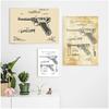 Gun Blueprint Luger Pistol Patent Chart Canvas Painting Posters And Prints Wall Pictures For Living Room Decoration Home Decor