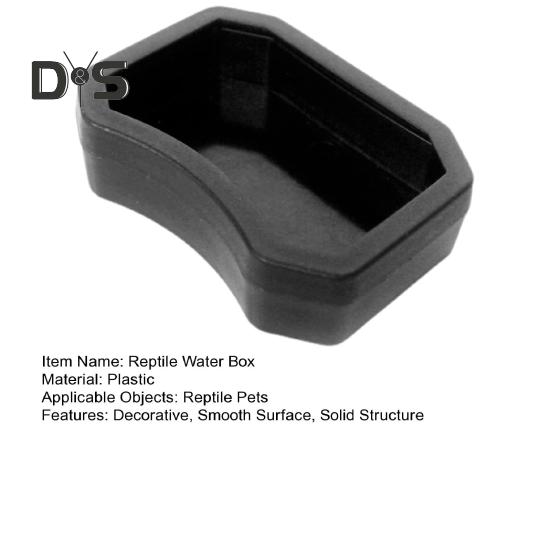 Reptile Water Bowl Plastic Food Grade Water Box Feeder Reptile Food Water Dish Pet Aquarium Ornament