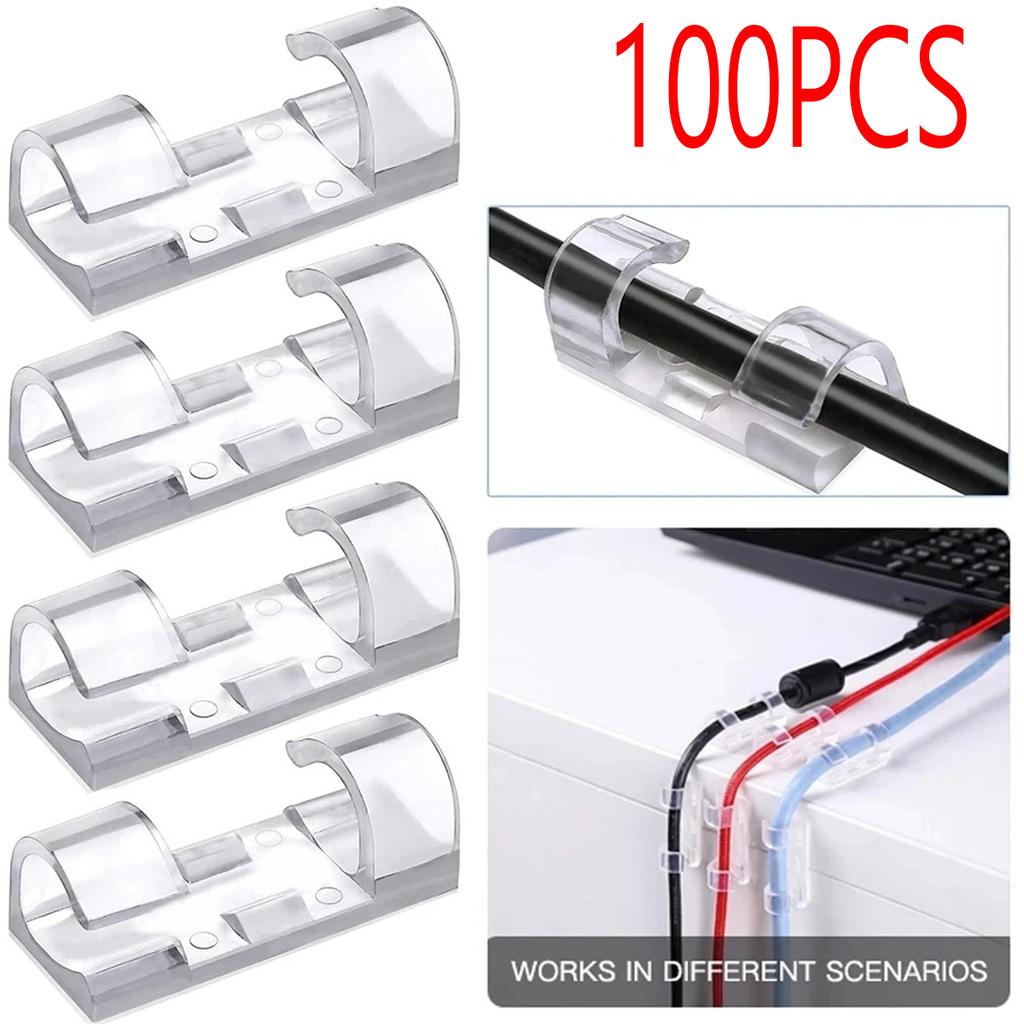 Desktop Cable Organizer Clips Cord Holder Wire Manager for USB Charger Data Line Workstation Cable Management Bobbin Winder Tool