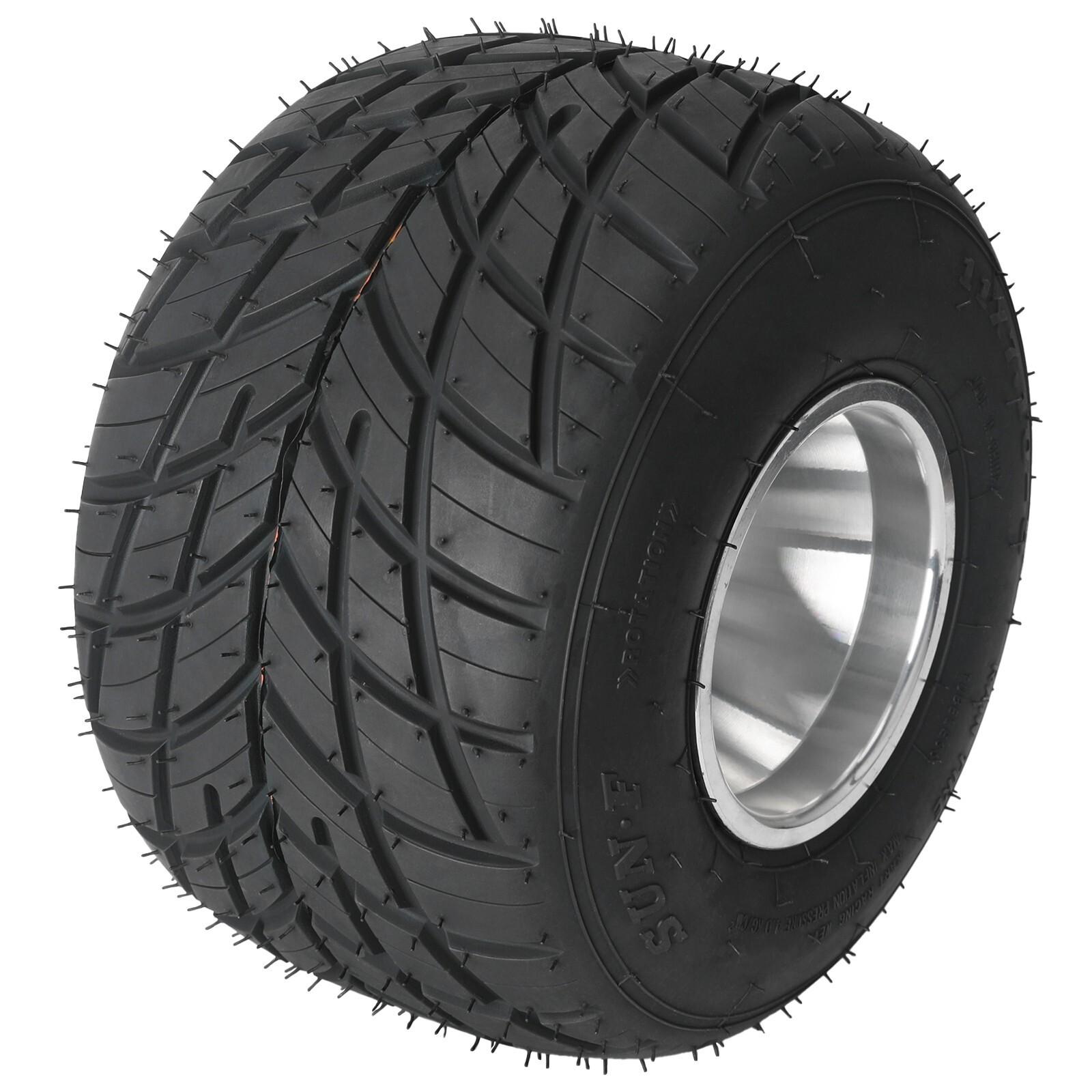 5 Rain 11x7.10-5 Rear Wheel Tires 3 Stud Rims For Racing Go Kart Trike ATV чёрный