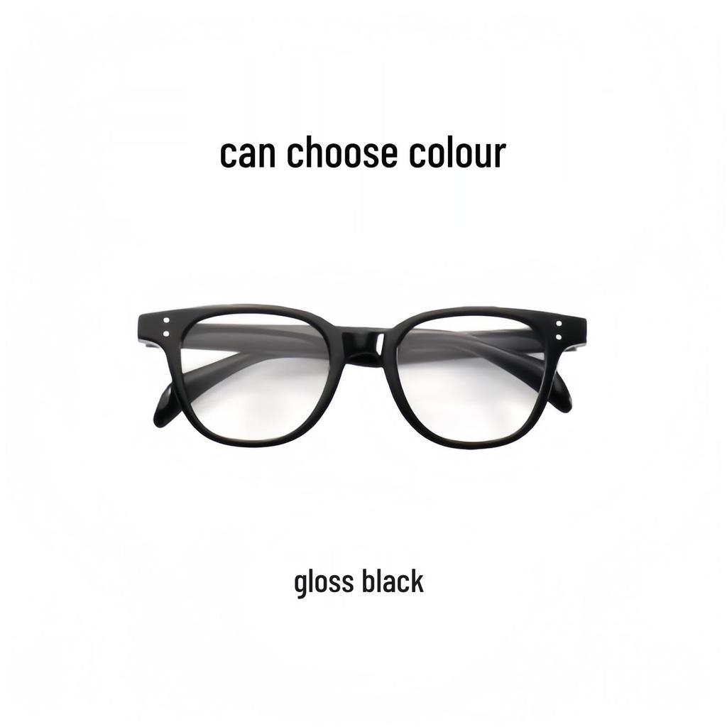 Sunset Tea Square Frame Plain Lens Glasses: Everyday Wear with Blue Light Blocking