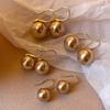 Domestic Shijia Pearl Champagne Gold High Heels Pearl Ear Hook Light Luxury Temperament Earrings Autumn And Winter Earrings