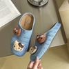 Fashion Cute Cartoon Hollow Bag Head Slippers Women's Versatile Home Breathable Cool Slippers Women's 2025 Spring and Summer New Models