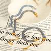 ins simple design bracelet row diamond titanium steel plated 18K gold inlaid boutique natural stone jewelry