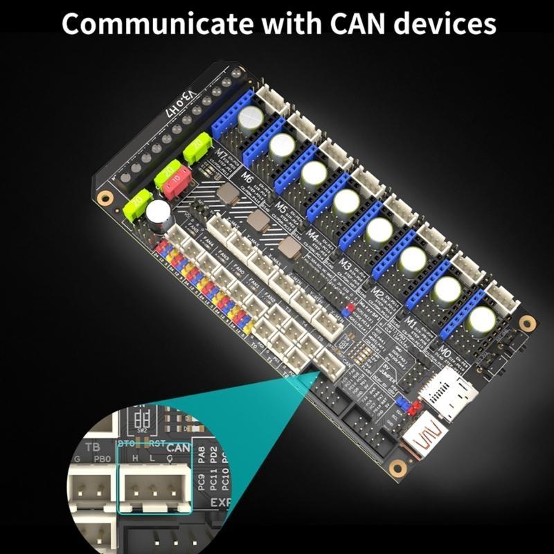 24V/48V 32bit Board For H7 32 Bit Mainboard For 3D Printers, Highly Voltages/Speed Support With 550MHz CPU