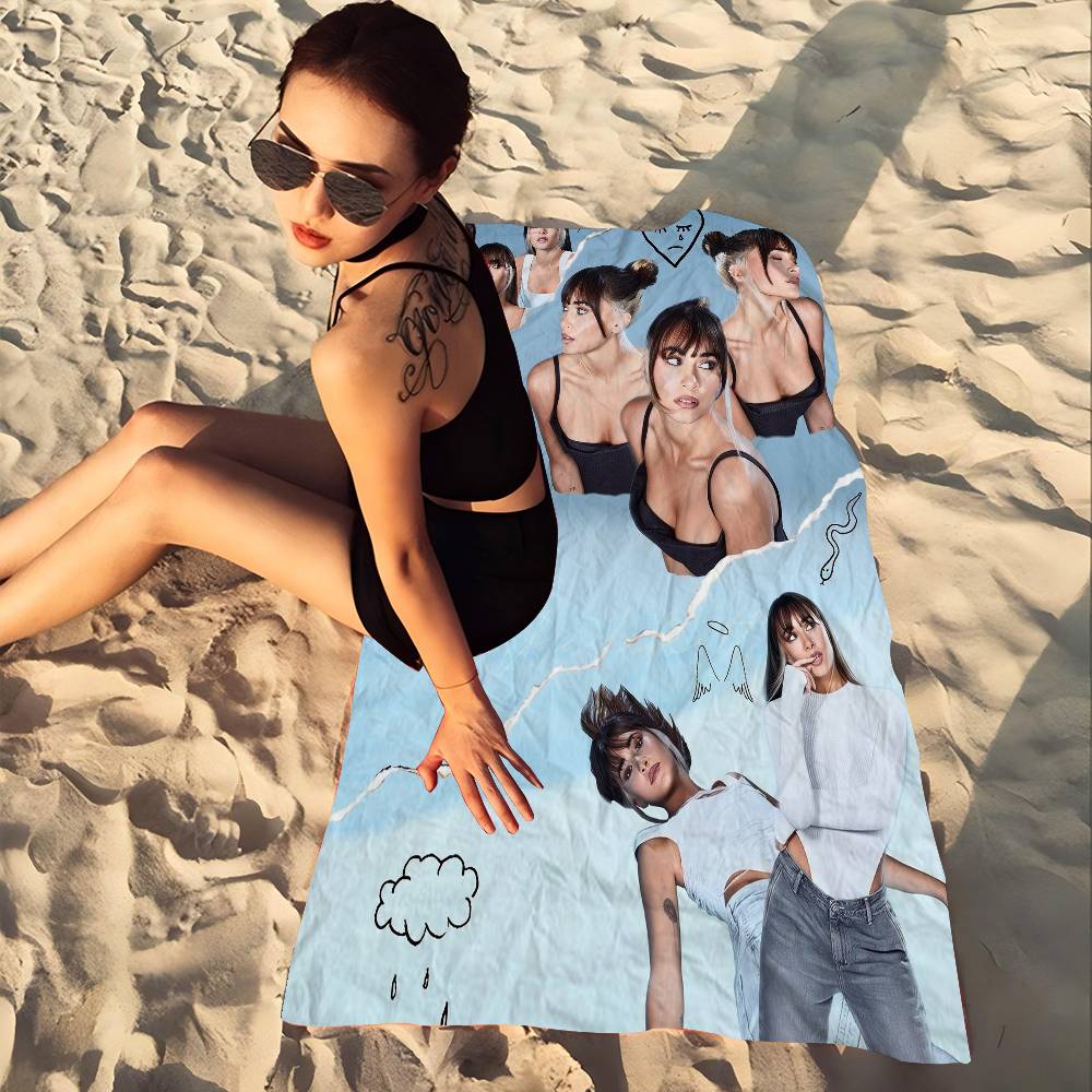 A-aitana O-ocana Singer Anmie Microfiber Printed Beach Towel Mountain Climbing Yoga Beach Swimming Running Absorbent Soft Towel