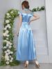 2025 Elegant European/American Women's Mesh Patchwork Sleeveless Dress - Spring/Summer Fashion