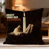 Popular A-AAugust Burns Red Cushion Cover Soft Washable Pillow Case Multi-Scene for Couch Bed Travel Office Use