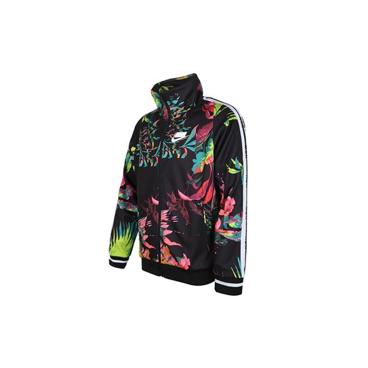 Nike Floral Print Stand Collar Casual Jacket Men Jackets AR1612-389