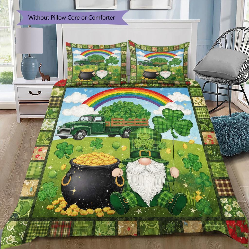 Set Copripiumino Trapuntato con Fantasia Cartone Animato Federa Decorazione per la Casa Regalo di Compleanno (1 * copripiumino + 2 * federa, senza nucleo)