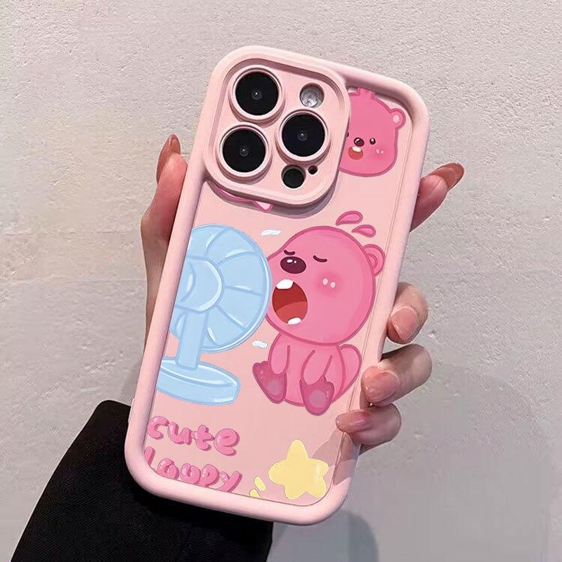 Blowing fan beaver for iPhone 16 mobile phone case iphone16promax soft rubber 12/11 silicone 7/8p/Xs