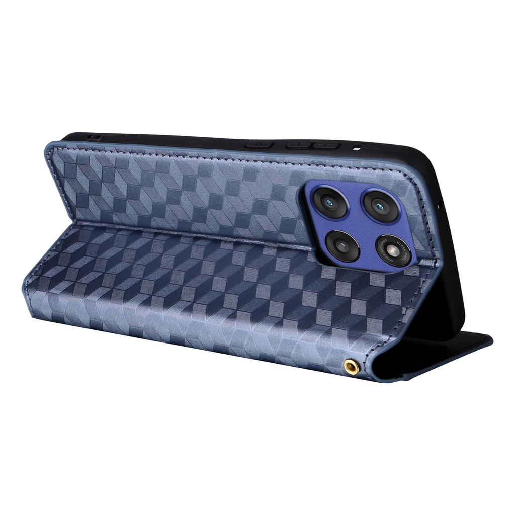 For Motorola Edge 60 Stylus 5G/Moto G Stylus 5G (2025) Case Wallet Rhombus Imprinted Leather Phone Cover