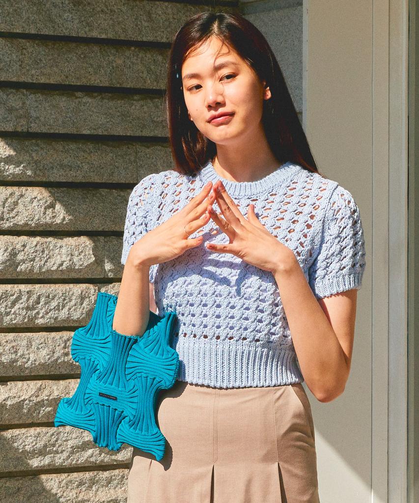 Pleatsmama Bow Bag Pacific Blue