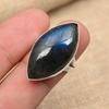 Labradorite Gemstone Handmade Solid 925 Sterling Silver Jewelry Anniversary  Ring For Her