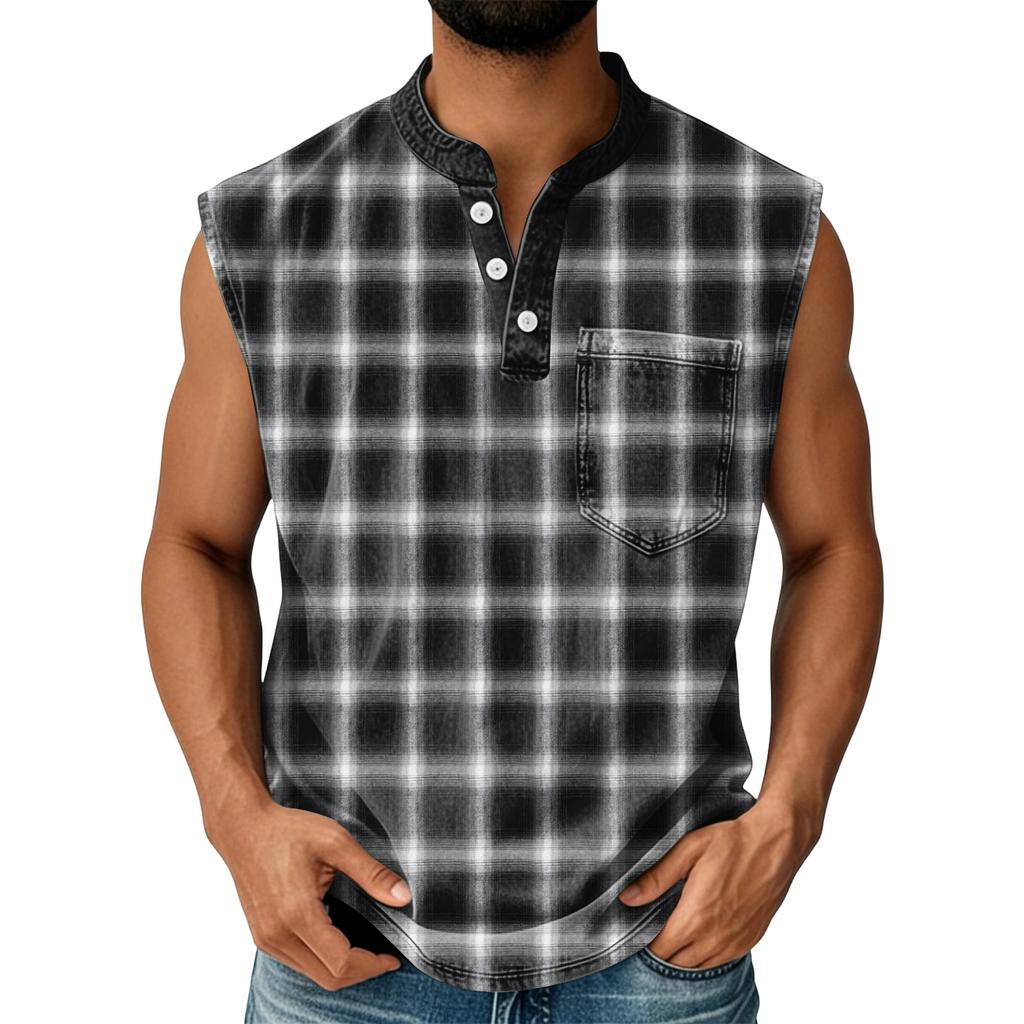 Men's Casual Button Pocket Sleeveless Vest